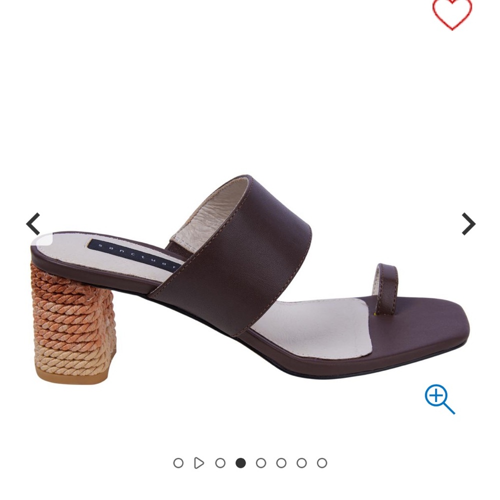 Sanctuary Brown Braided Heel Women's Sandals